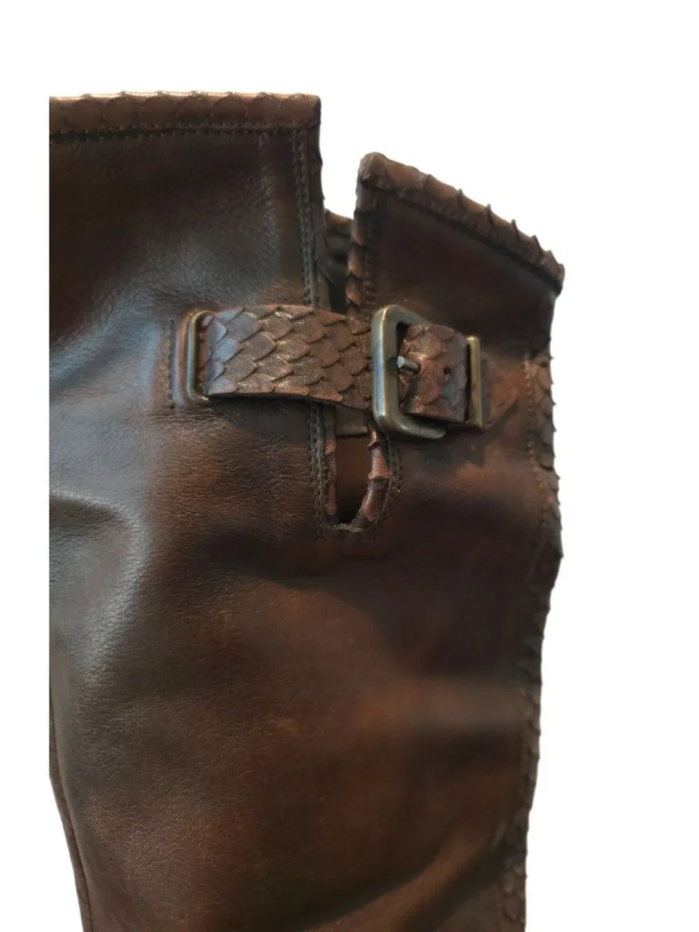 Alberto Bressan Brown Over-The-Knee Leather Boots Womens Sz 35 (5) Made In Italy - Picture 8 of 13